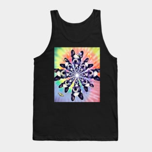 Trippy French Bulldog Dog Tie Tye Dye Rainbow Spiral Tank Top